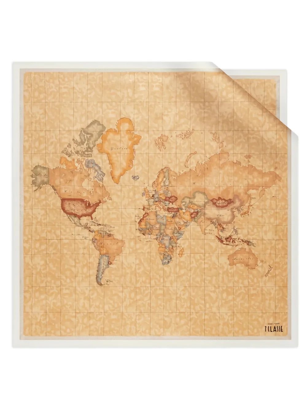 ALVIERO MARTINI 1° CLASSE Sciarpa con stampa mappa - Toni neutri