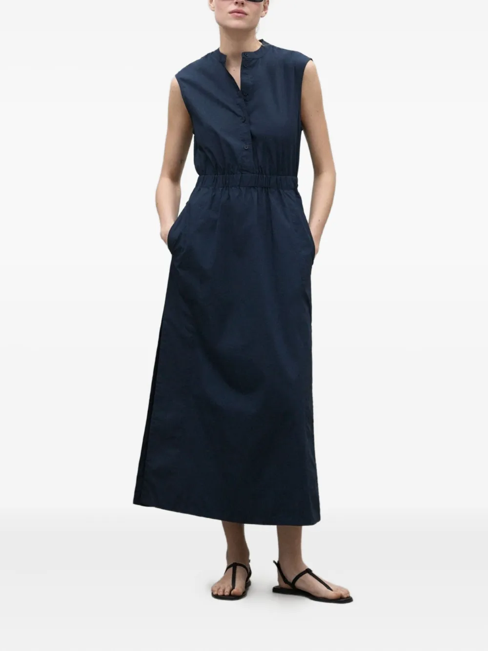 Ecoalf Mika button-down sleeveless maxi dress | Blue | Image 1
