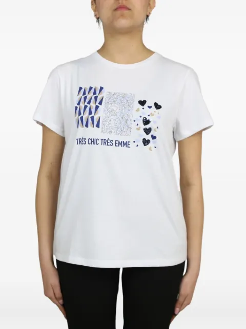 Marella geometric-heart print T-shirt
