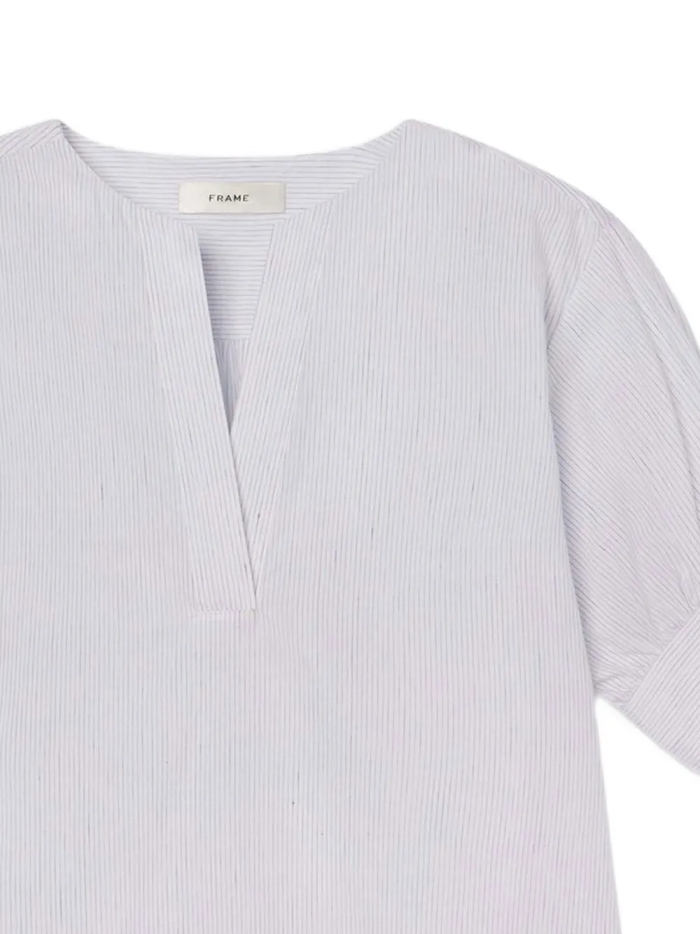 FRAME puff-sleeve striped top - Blauw