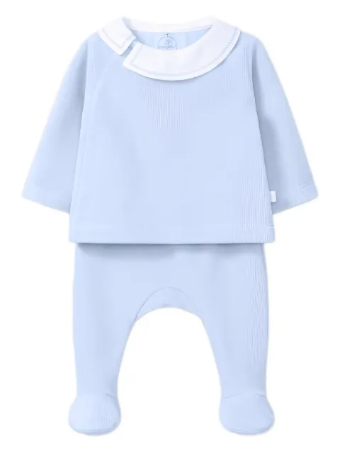 LARANJINHA collared long-sleeve top and footed trousers