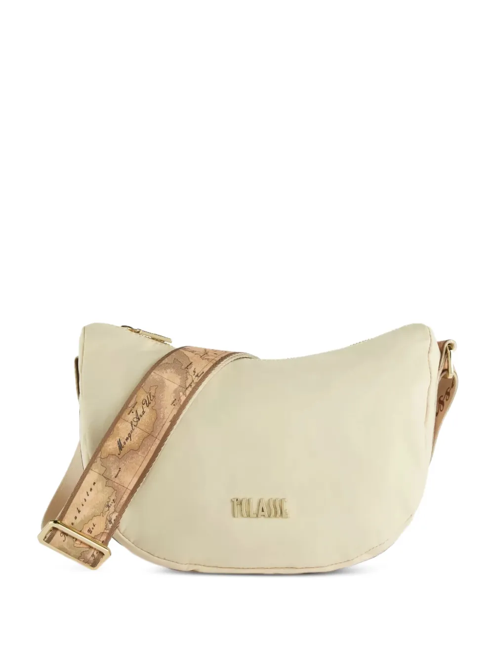 ALVIERO MARTINI 1° CLASSE Borsa a spalla con placca logo - Toni neutri