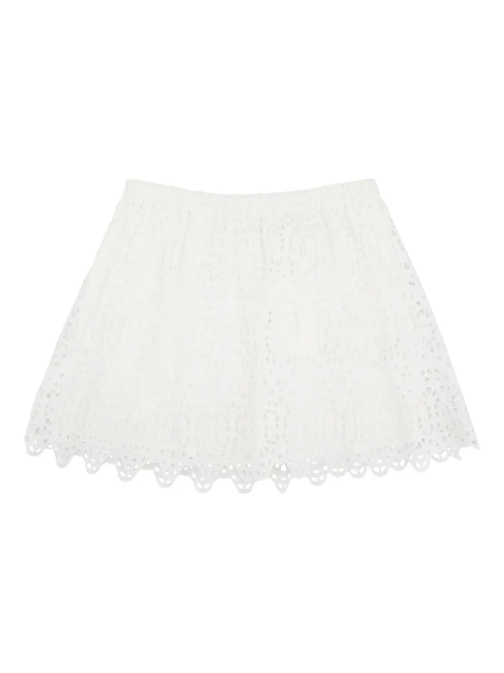 FRAME broderie-anglaise flared skirt - Wit