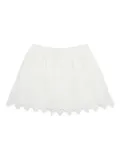 FRAME broderie-anglaise flared skirt - White