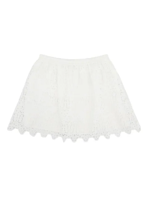 FRAME broderie-anglaise flared skirt