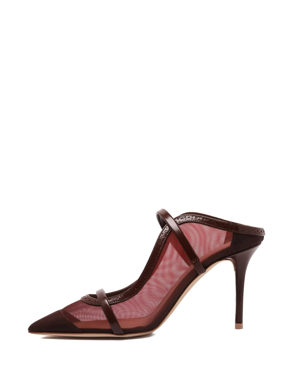 Malone Souliers Maureen 70 Mesh Mules In Red