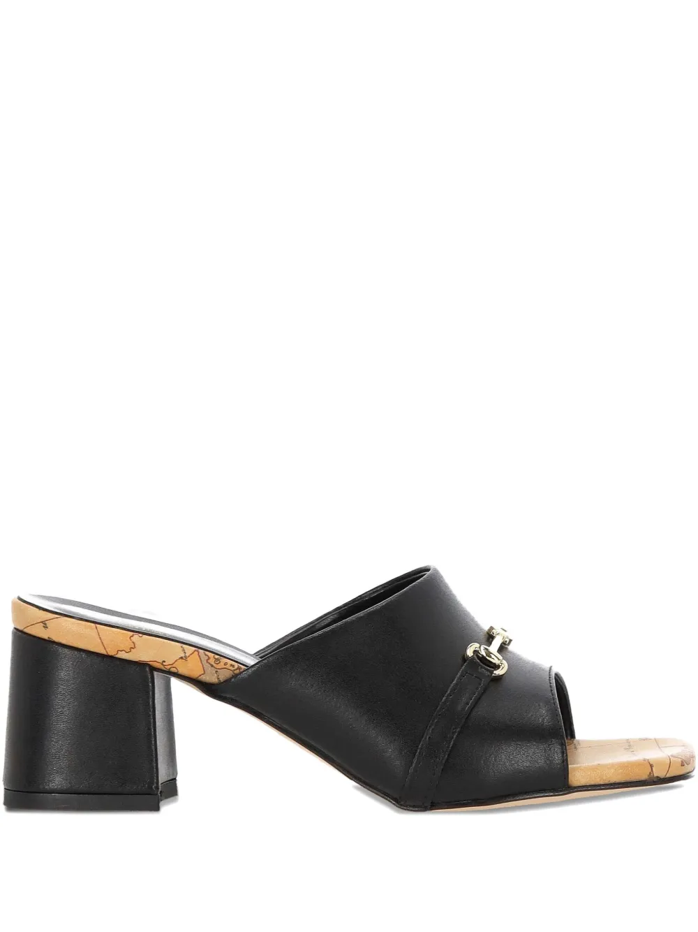 ALVIERO MARTINI 1° CLASSE 65mm leather sandals Zwart