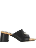 ALVIERO MARTINI 1° CLASSE 65mm leather sandals - Black