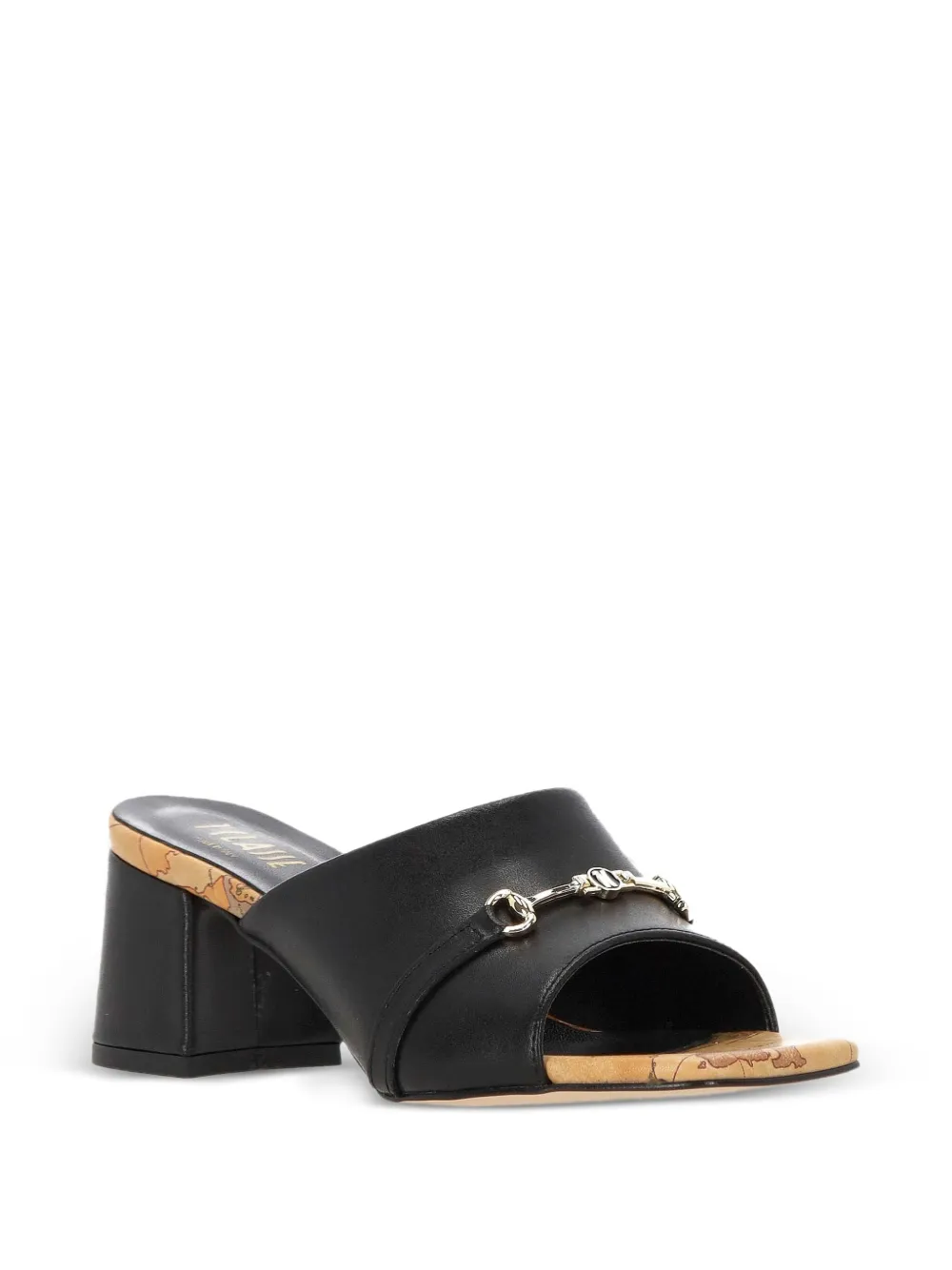 ALVIERO MARTINI 1° CLASSE 65mm leather sandals Black