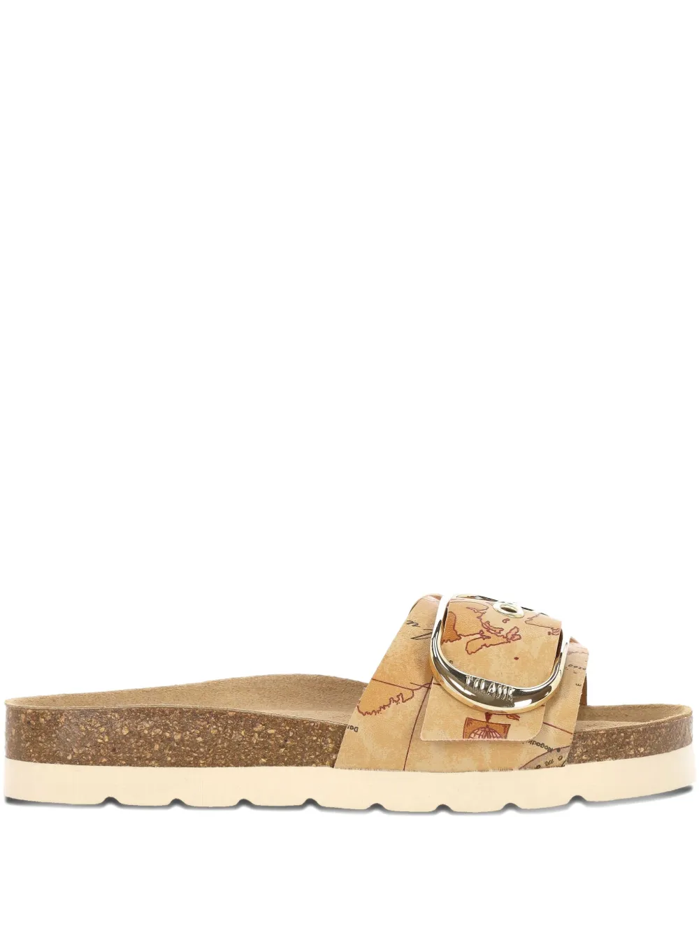 ALVIERO MARTINI 1° CLASSE Geo flat sandals Neutrals