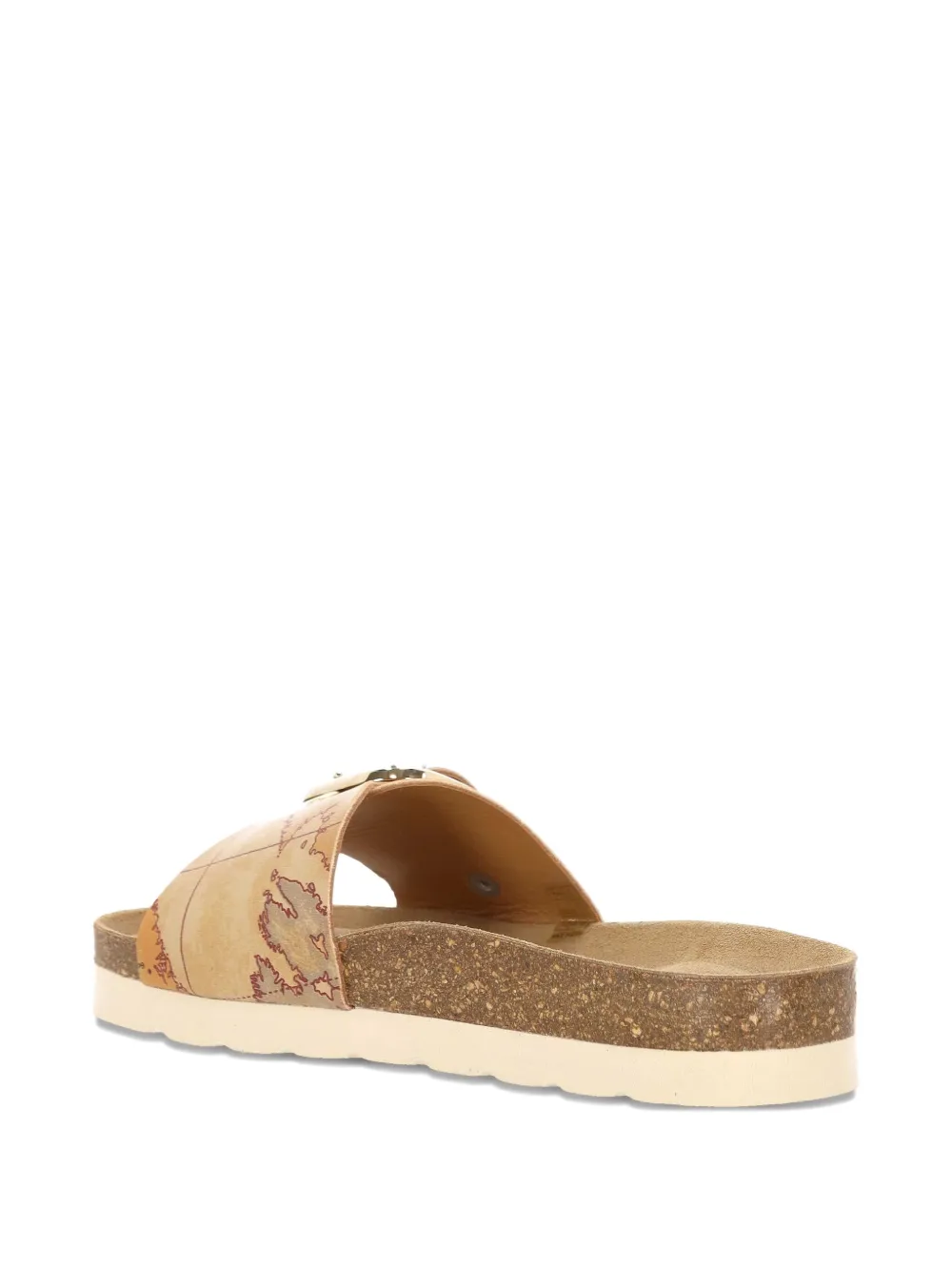 ALVIERO MARTINI 1° CLASSE Geo flat sandals Neutrals