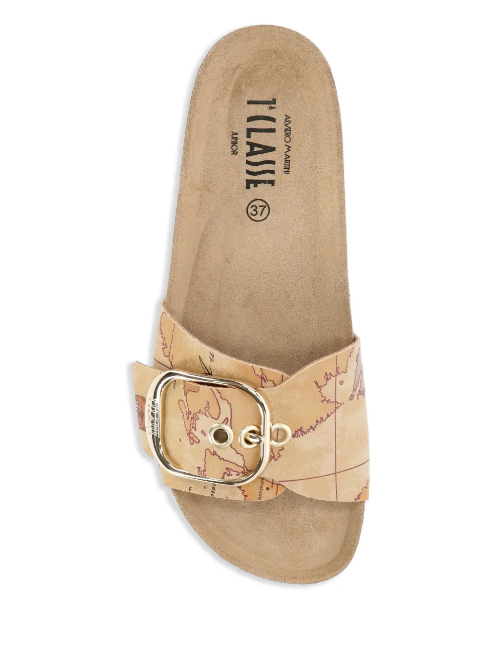 ALVIERO MARTINI 1° CLASSE Geo flat sandals Neutrals