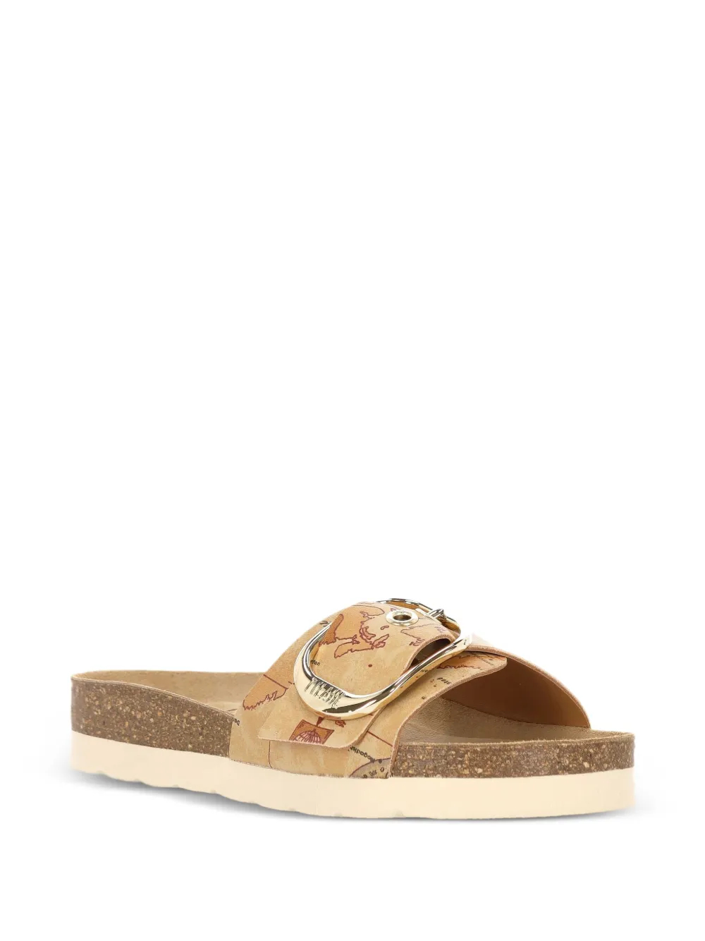 ALVIERO MARTINI 1° CLASSE Geo flat sandals Neutrals