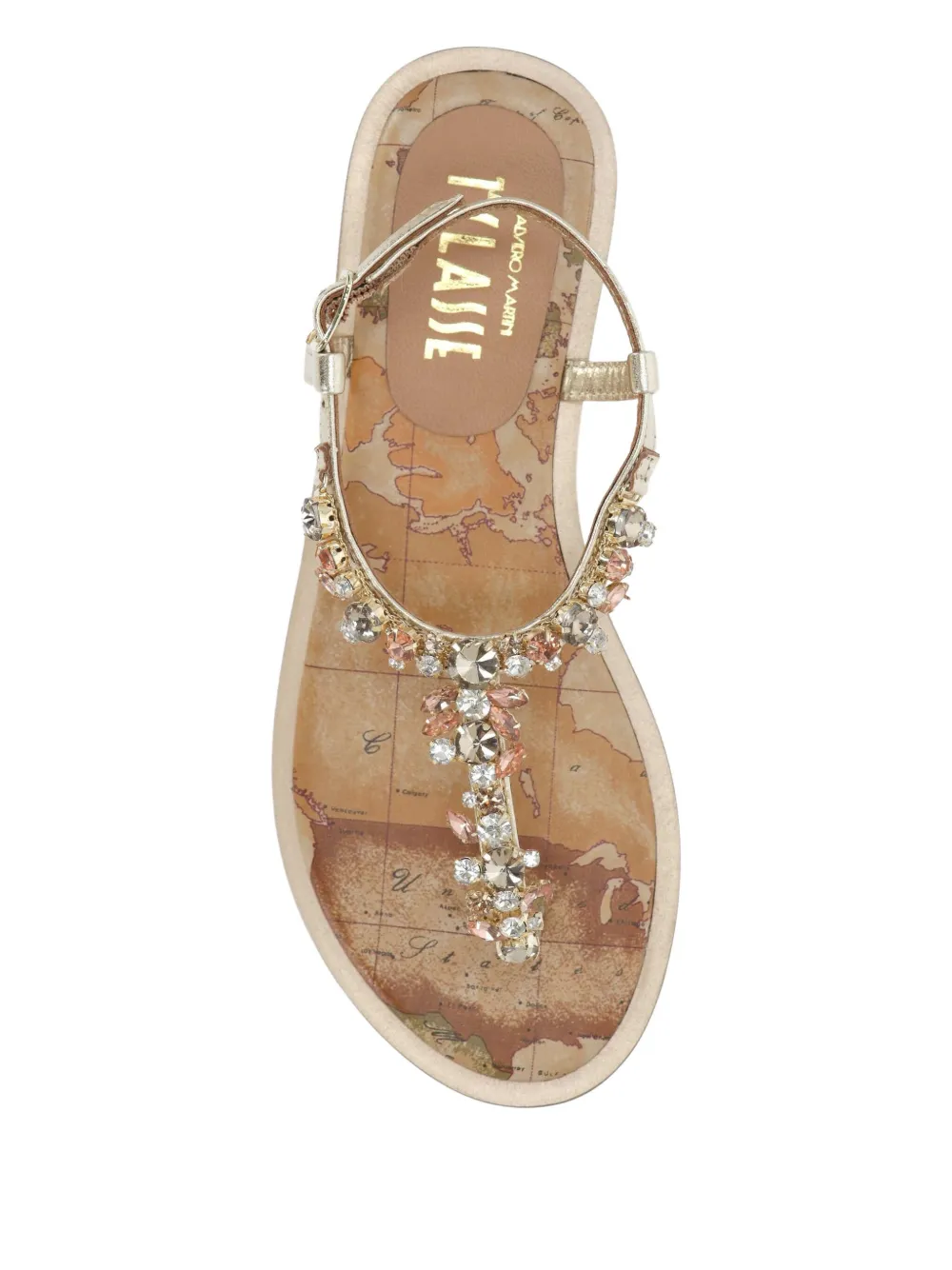 ALVIERO MARTINI 1° CLASSE BEADED T-STRAP FLAT SANDALS