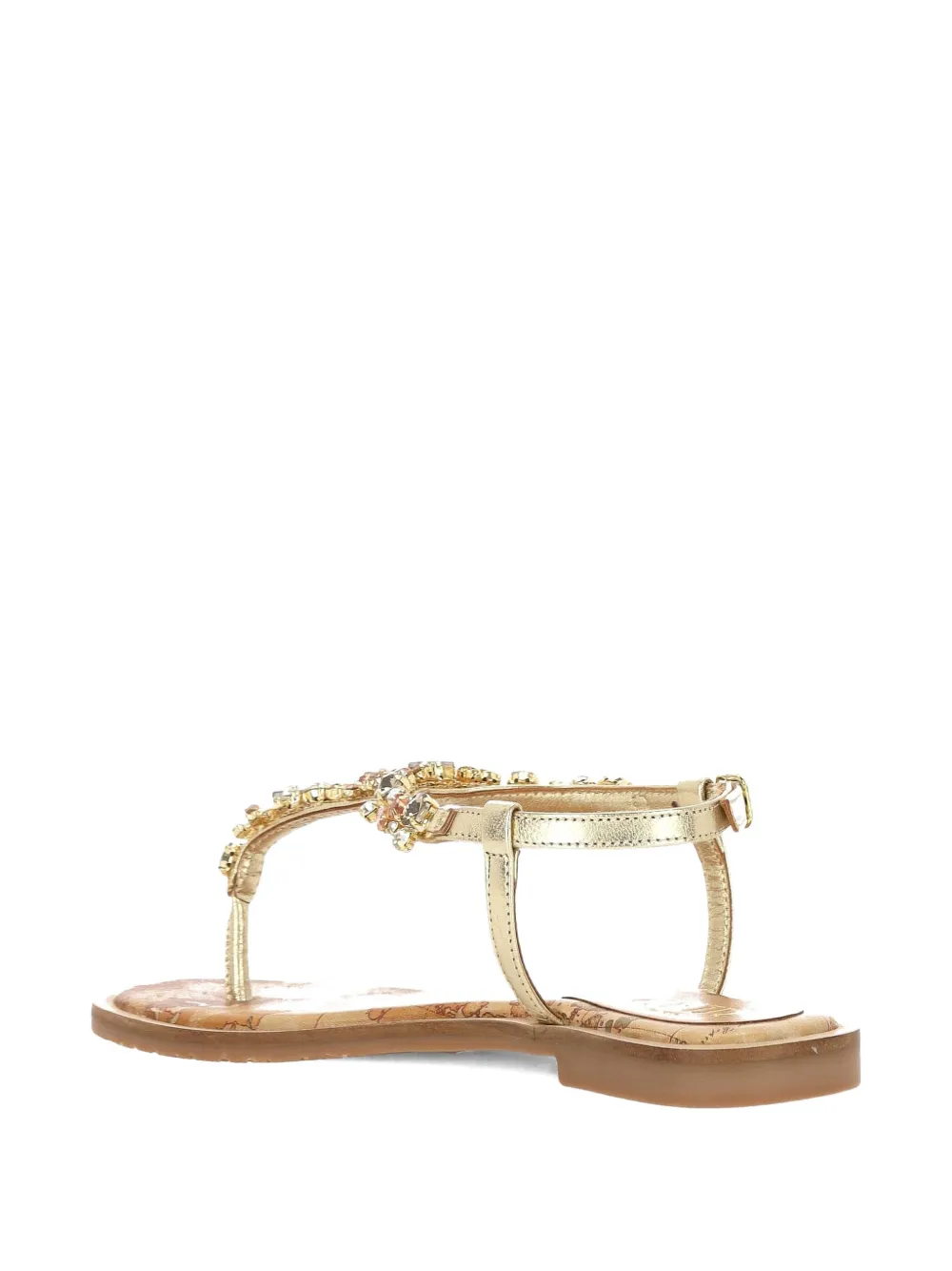 ALVIERO MARTINI 1° CLASSE BEADED T-STRAP FLAT SANDALS
