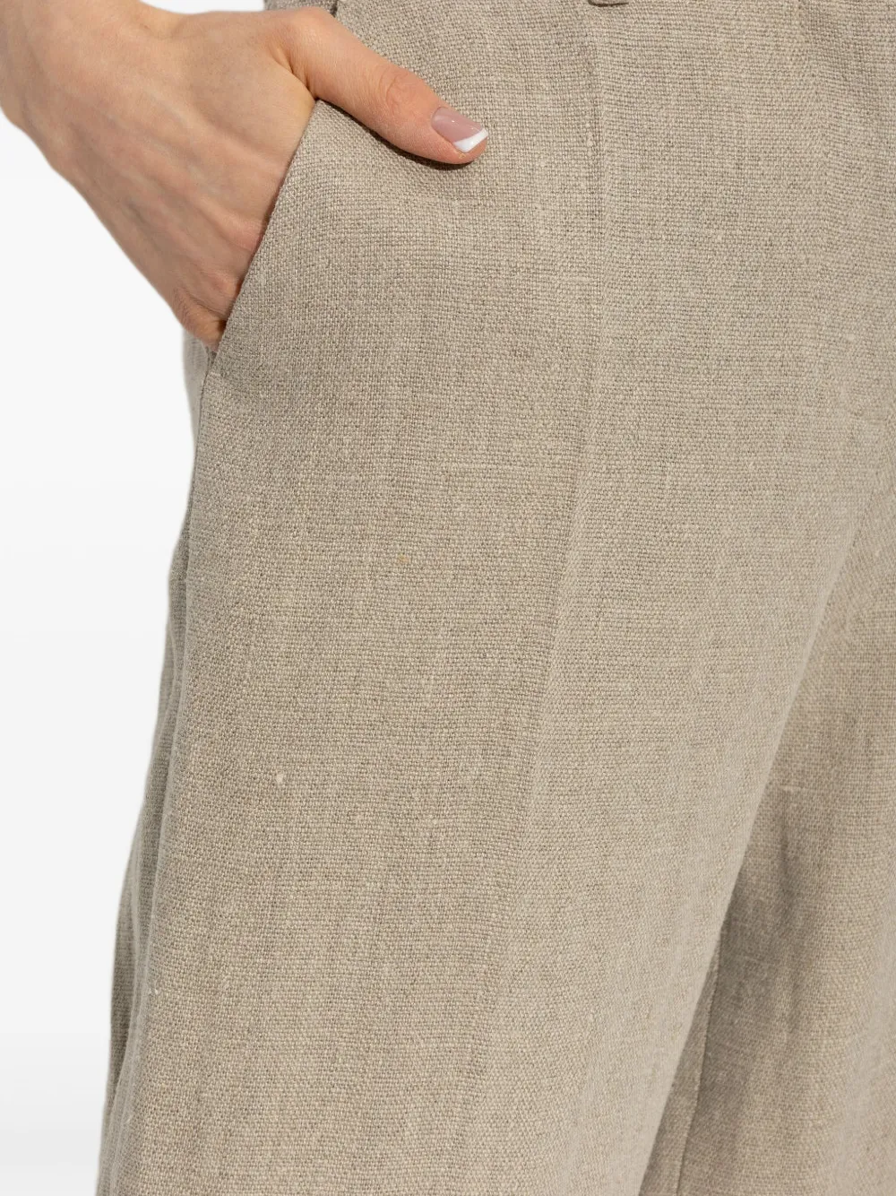 Shop Totême Linen Trousers