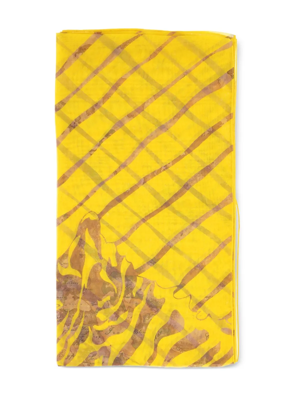 ALVIERO MARTINI 1° CLASSE checked scarf | Yellow | Image 1