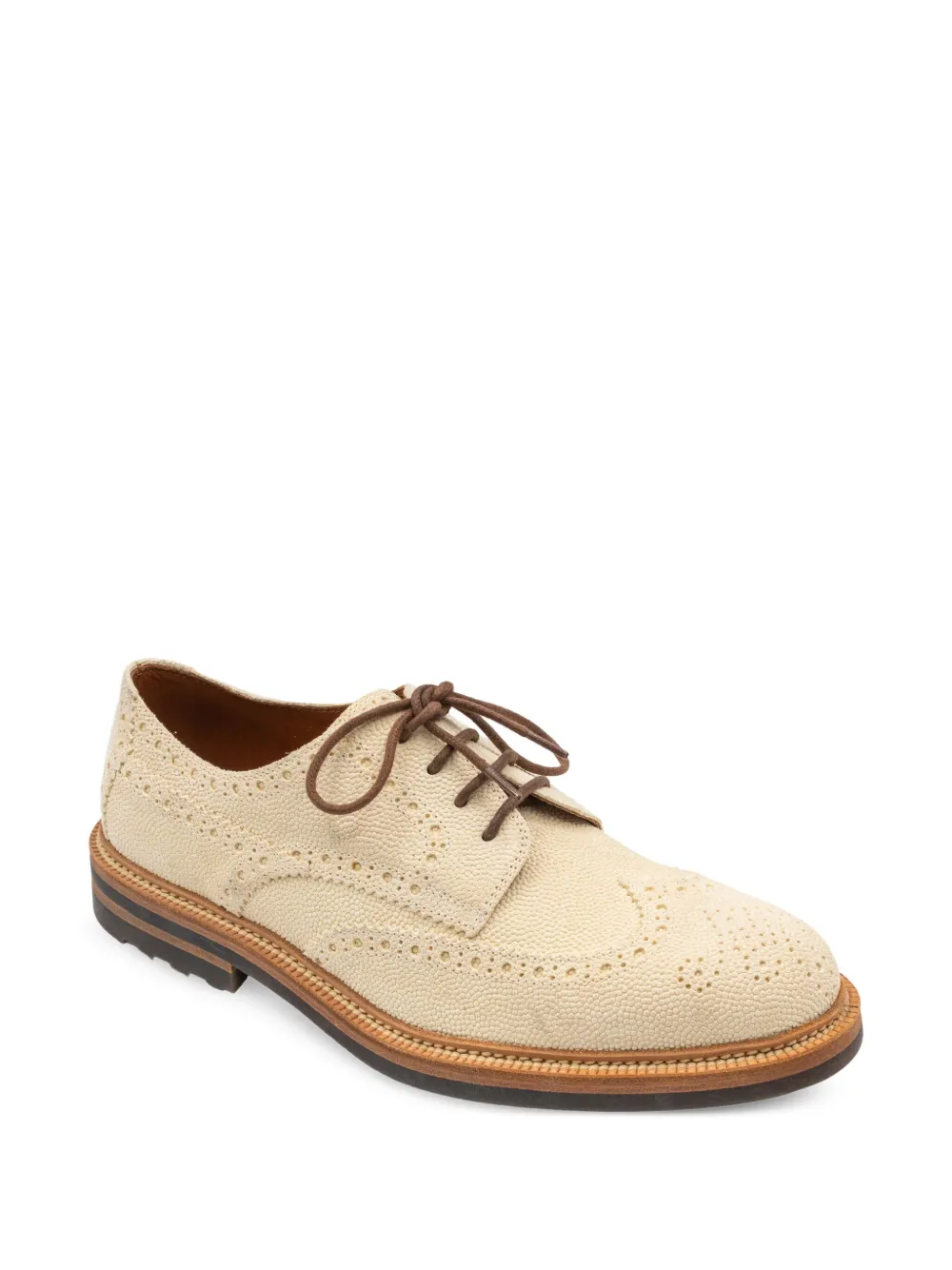 Brunello Cucinelli leather derby shoes Neutrals