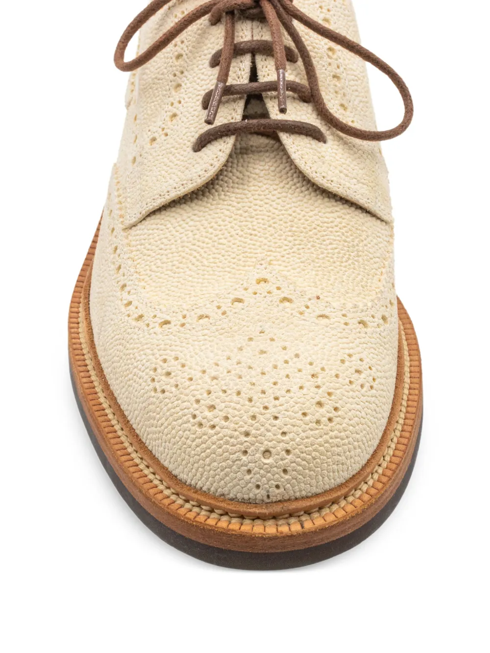 Brunello Cucinelli leather derby shoes Neutrals