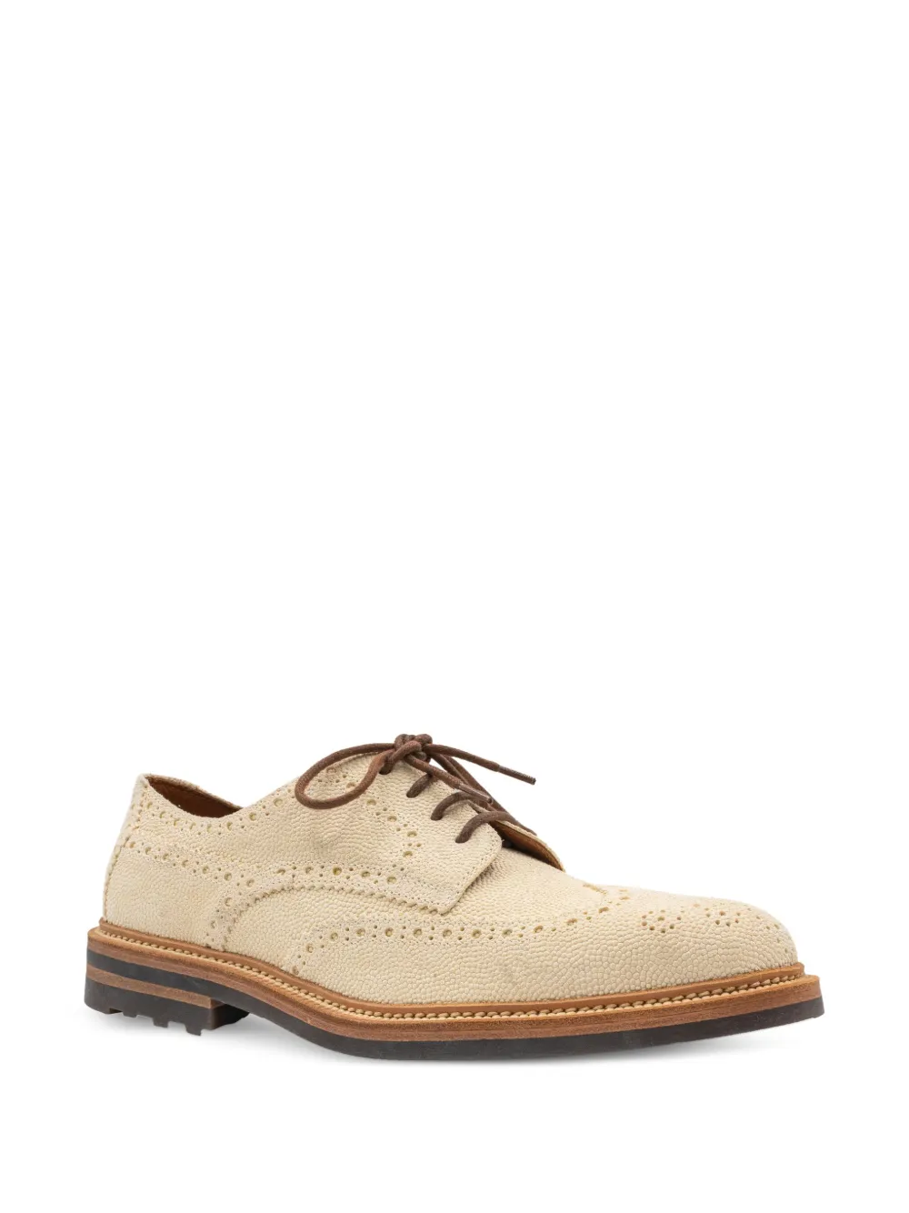 Brunello Cucinelli leather derby shoes Neutrals