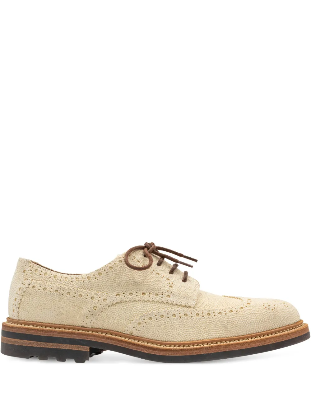 Brunello Cucinelli leather derby shoes Neutrals