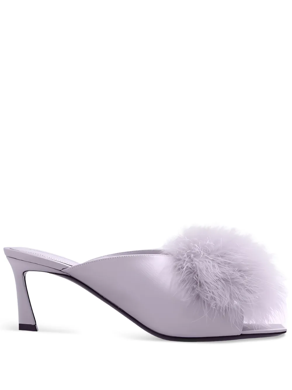 Saint Laurent feather detail heeled sandals | Purple | Image 1