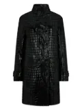 TOM FORD crocodile-embossed coat - Black