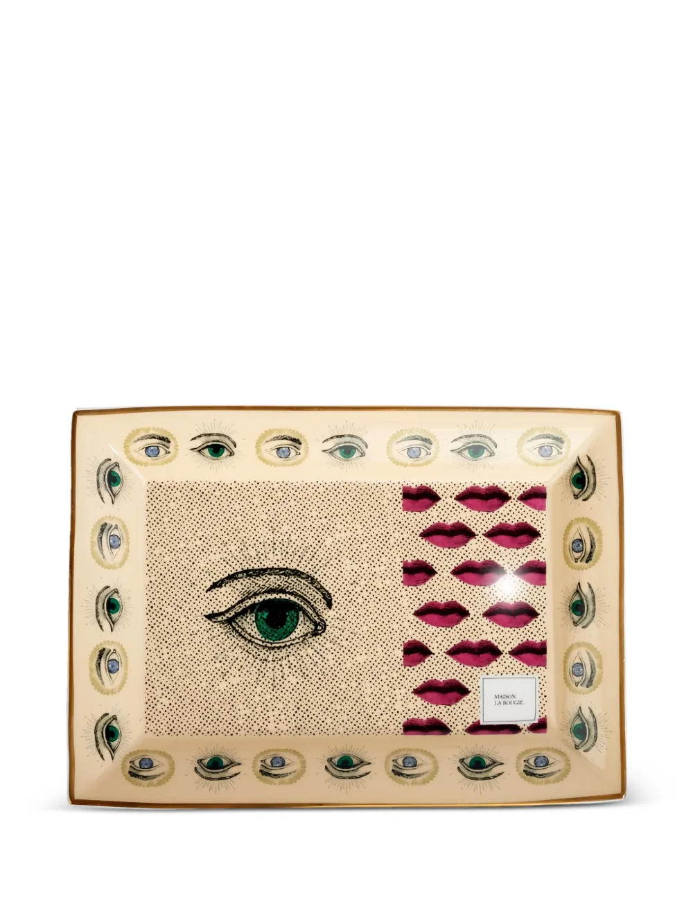 Maison La Bougie logo-print tray - ニュートラル Maison La Bougie logo-print tray - ニュートラル