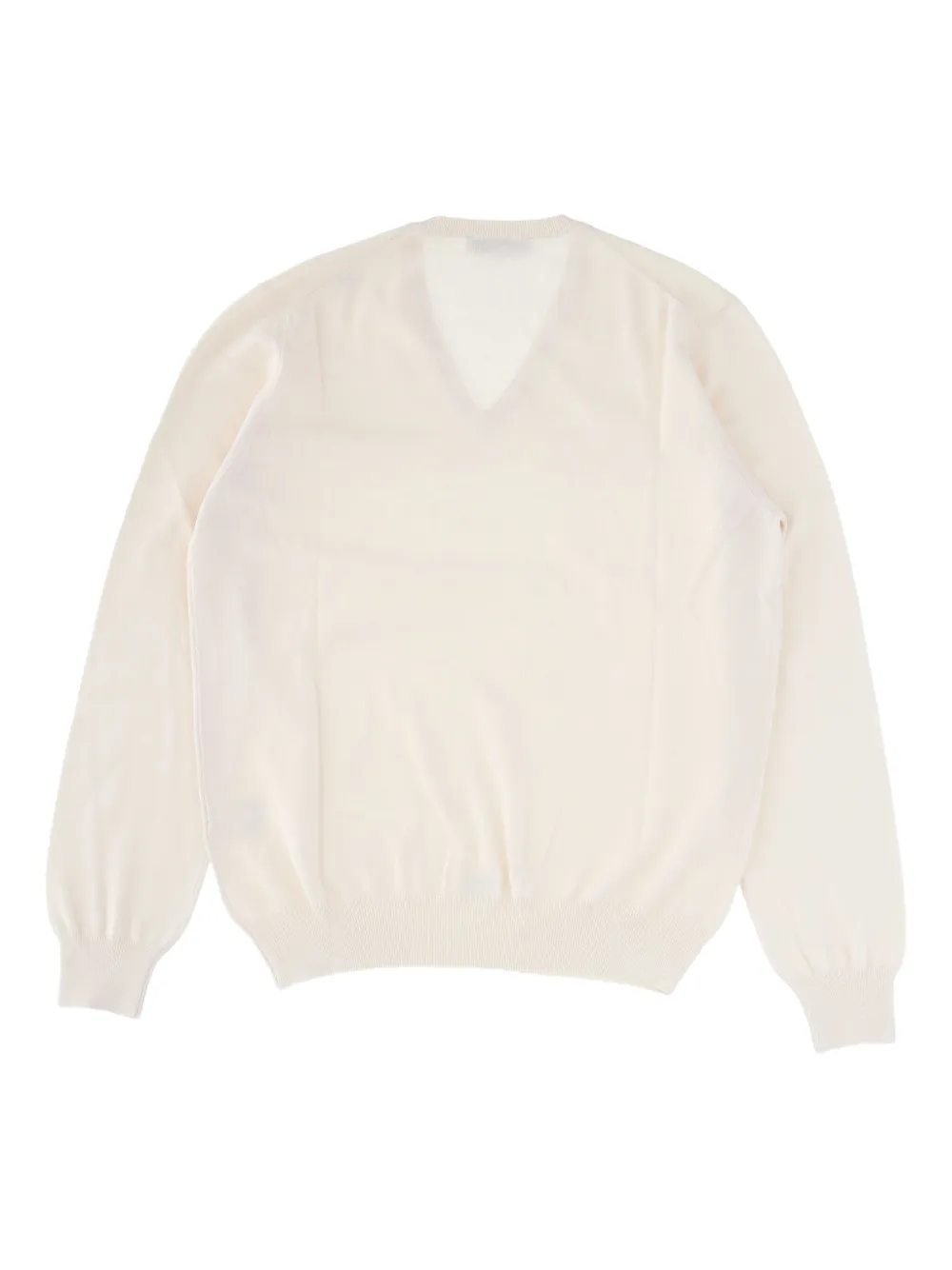 Gran Sasso v-neck cotton sweater - Wit