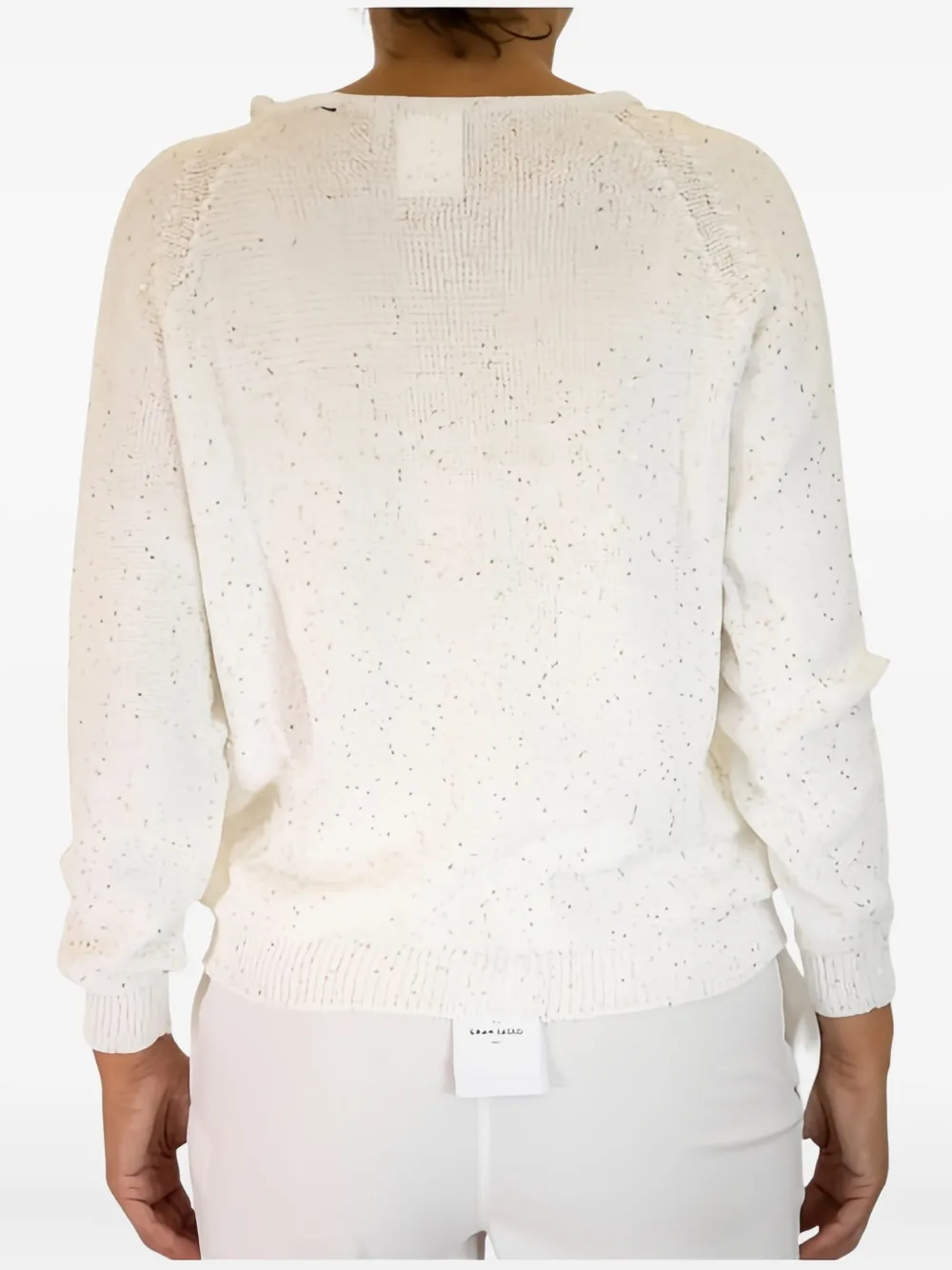 Gran Sasso Embellished V-neck Sweater In Brown