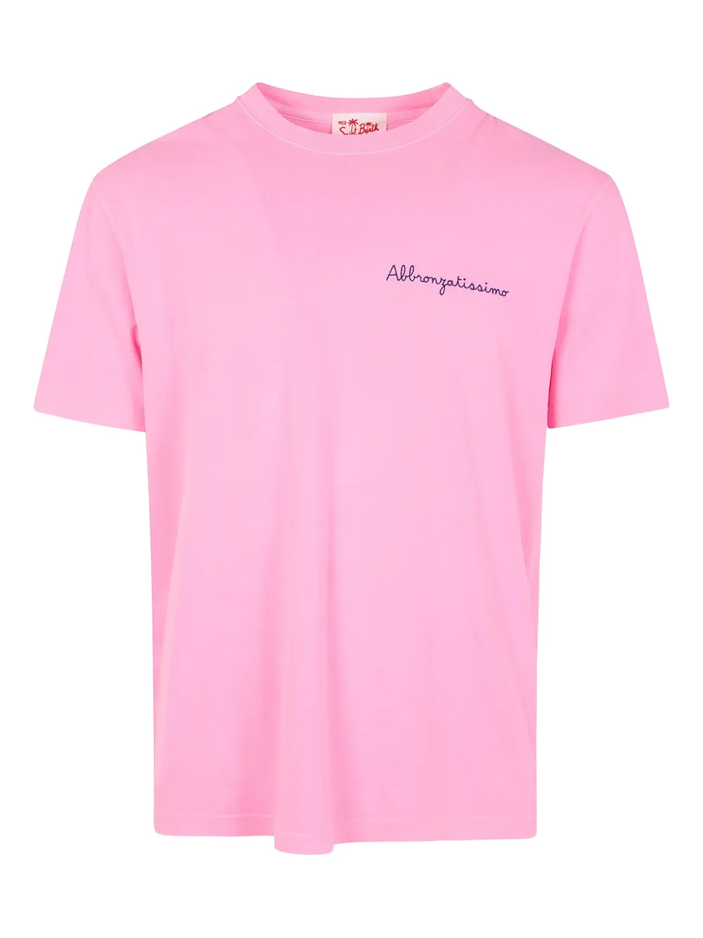 MC2 Saint Barth embroidered cotton t-shirt Roze