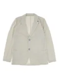 Gran Sasso linen single-breasted blazer - BEIGE
