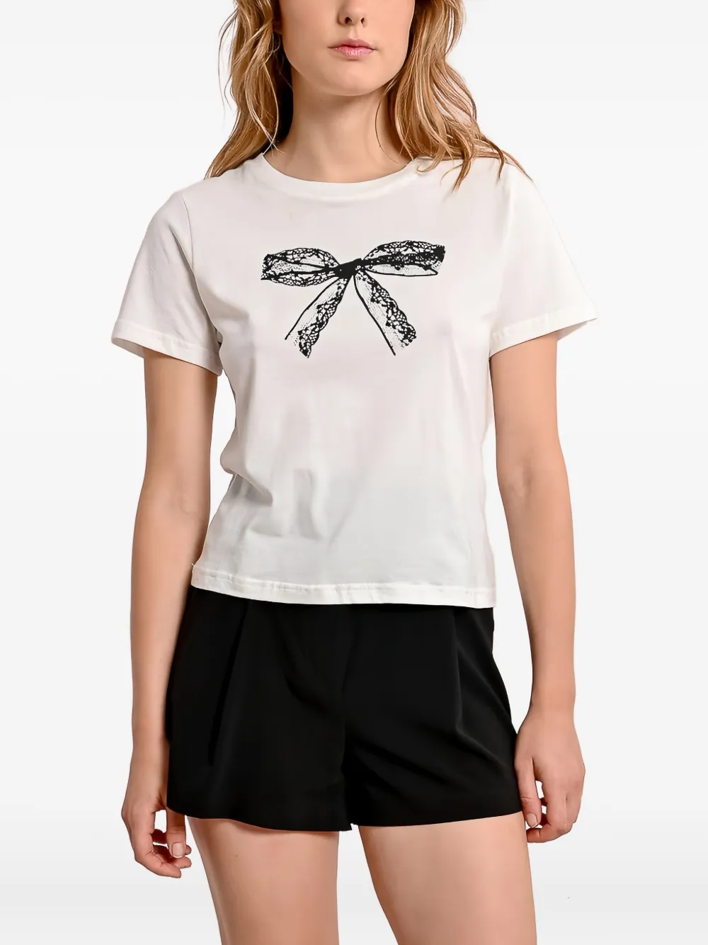 Molly Bracken lace-bow t-shirt | White | Image 1