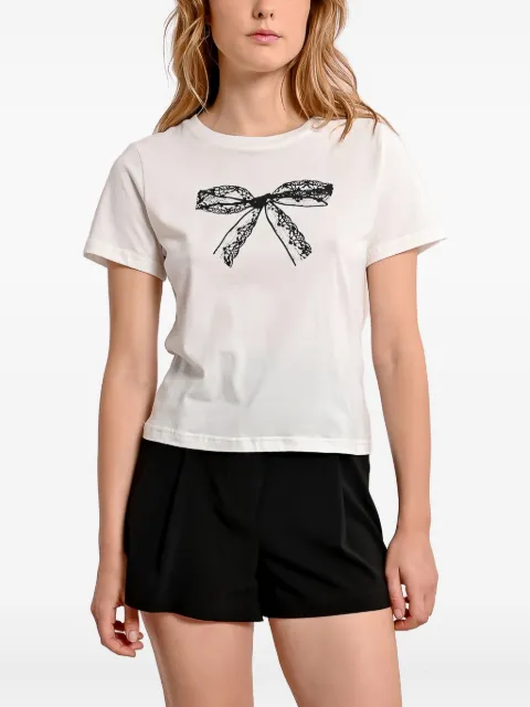 Molly Bracken lace-bow t-shirt