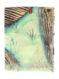 TALKING WALLS graphic-print scarf - Green
