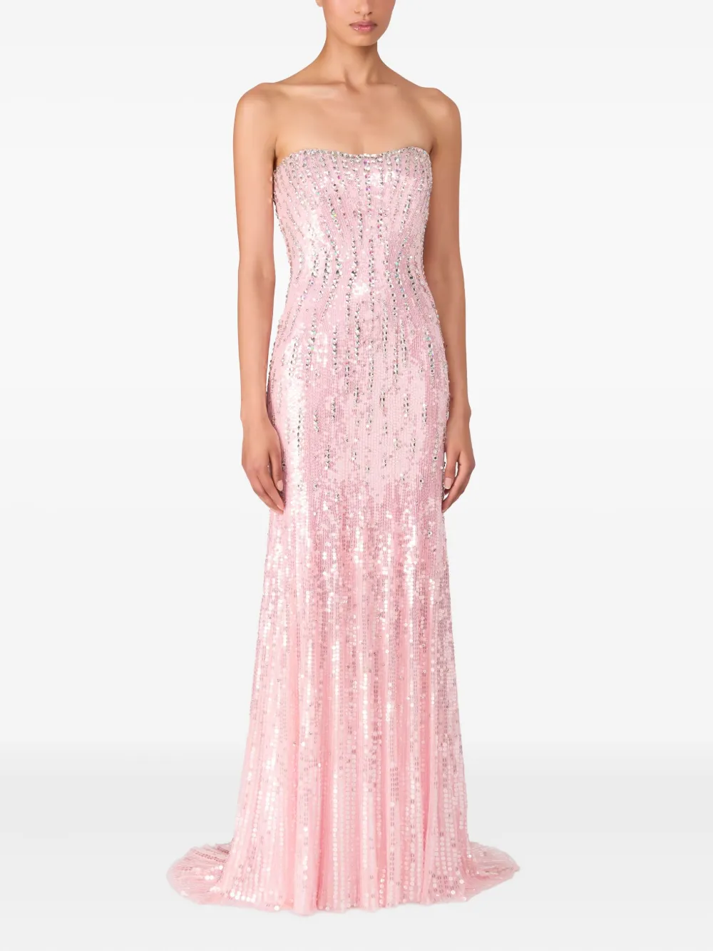 Jenny Packham sequin-embellished gown - Roze