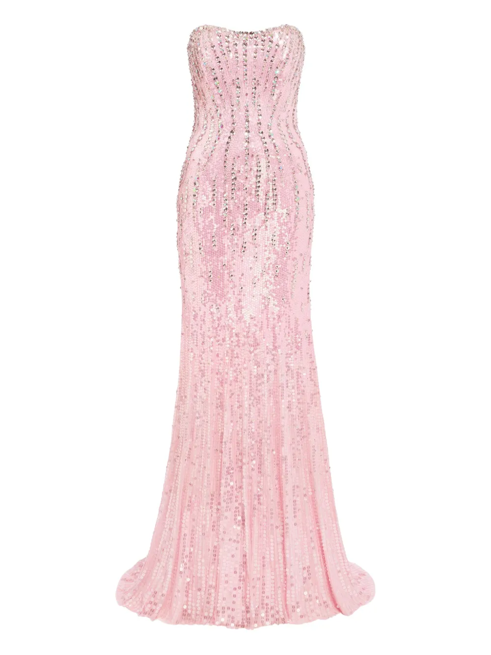 Jenny Packham スパンコールトリム イブニングドレス - ピンク Jenny Packham スパンコールトリム イブニングドレス - ピンク
