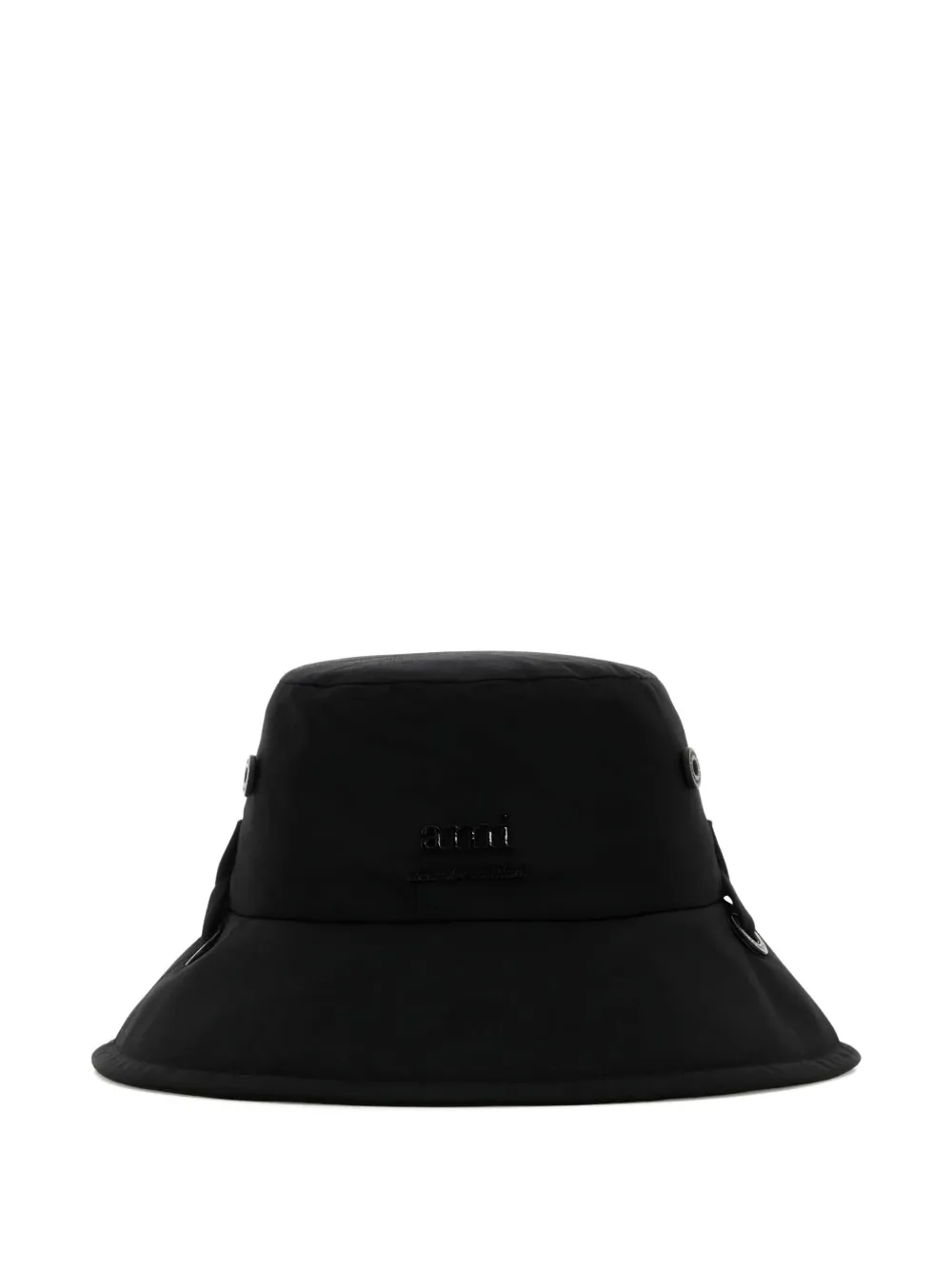 AMI Paris Cappello bucket con placca logo - Nero