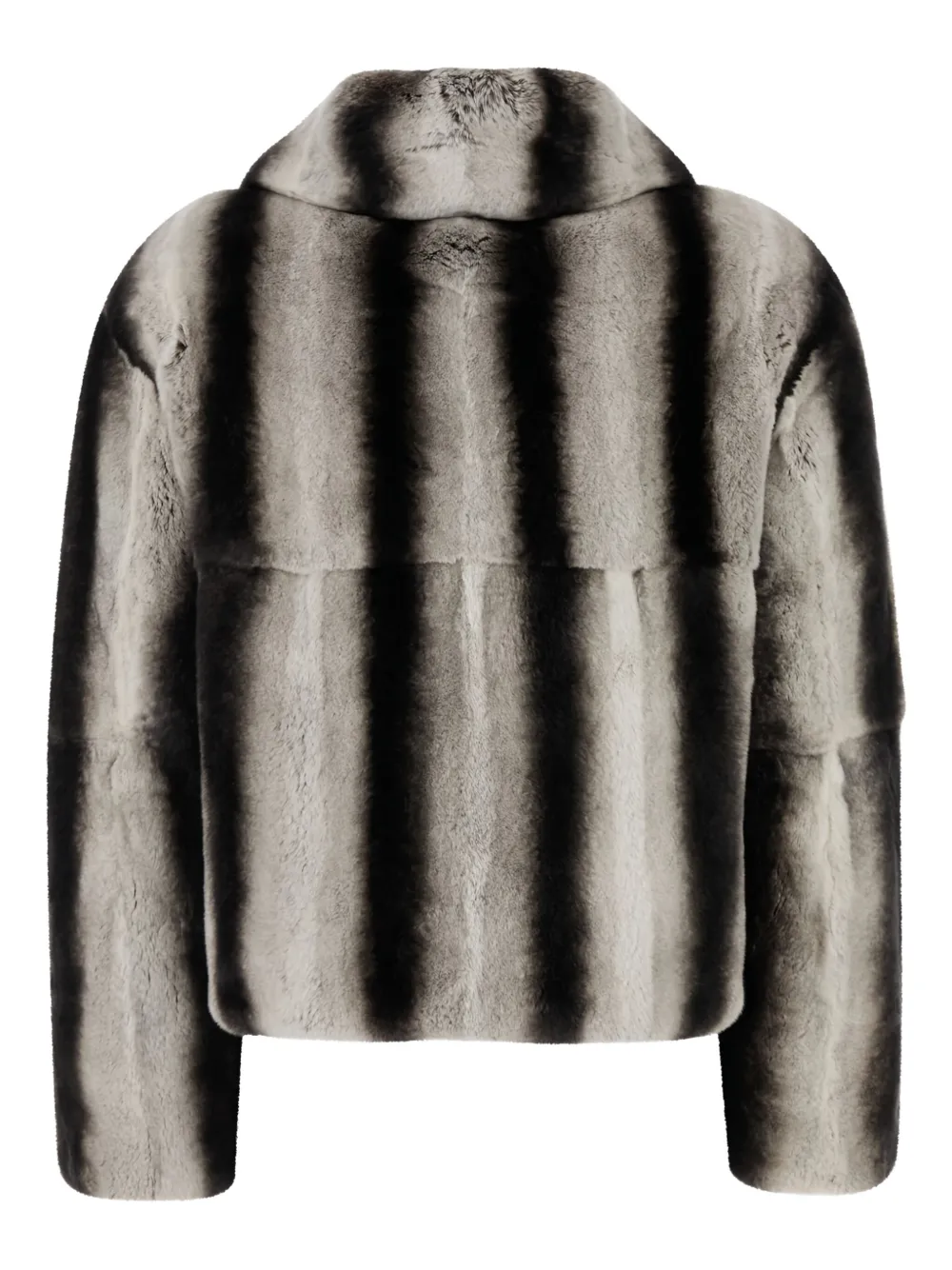 Yves Salomon striped jacket Wit