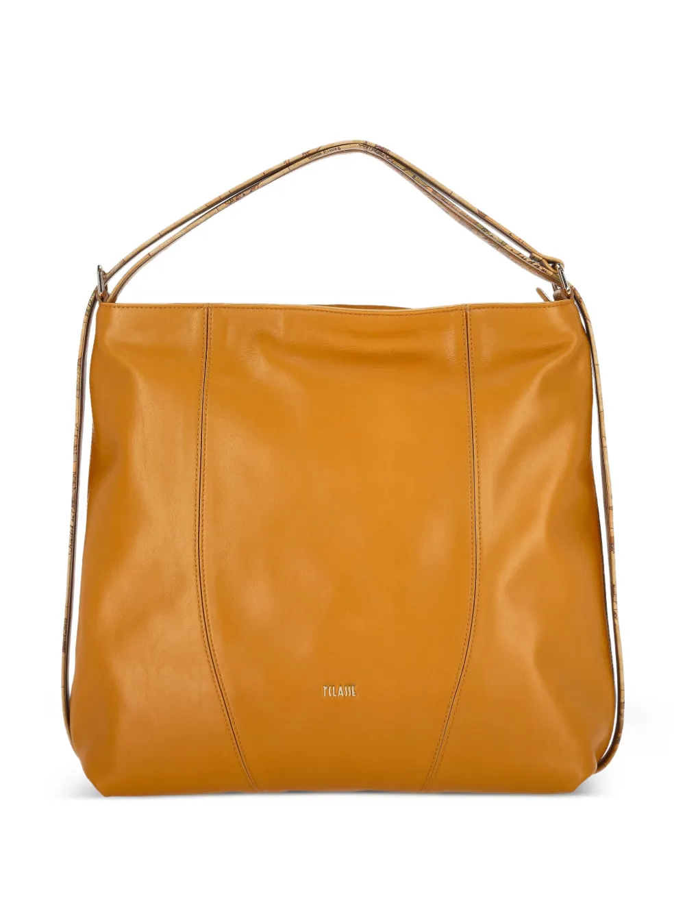 logo-lettering leather shoulder bag