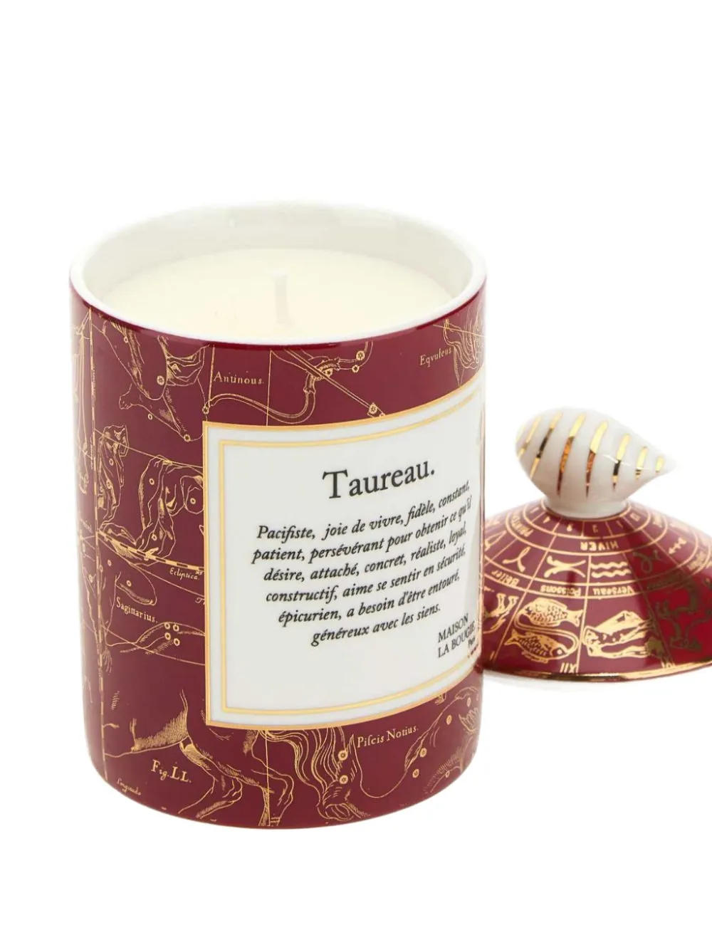 Maison La Bougie Taureau kaars (350 g) - Rood