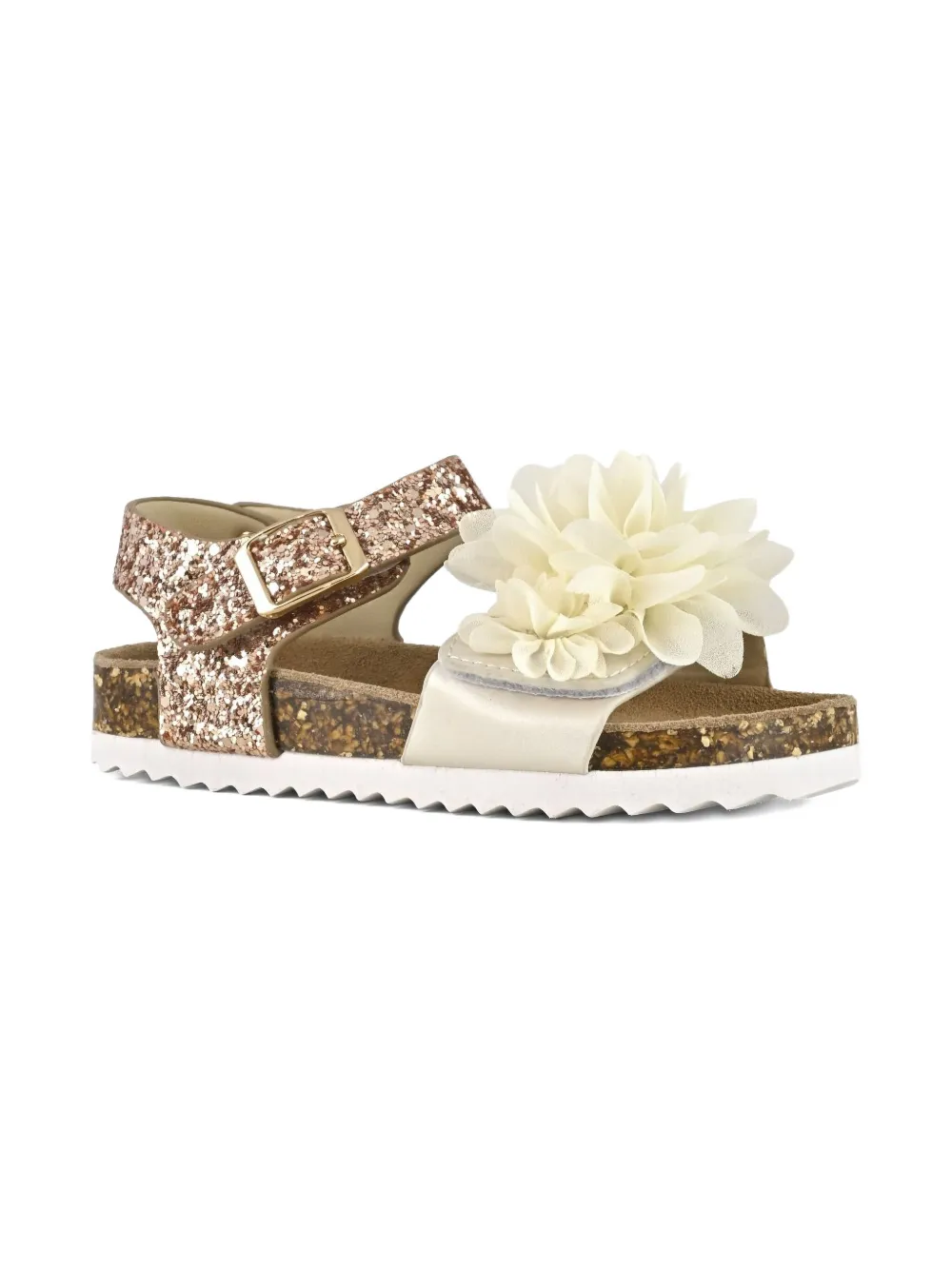 Colors Of California Kids Sandalen met bloemenapplicatie Beige