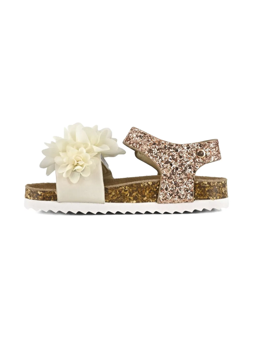Colors Of California Kids Sandalen met bloemenapplicatie Beige