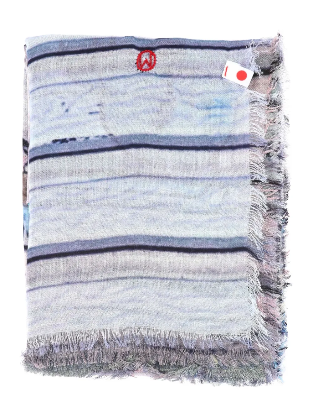 TALKING WALLS graphic-print scarf | Blue | Image 1