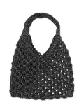 Hibourama maxi Vannifique Lurex tote bag - Black
