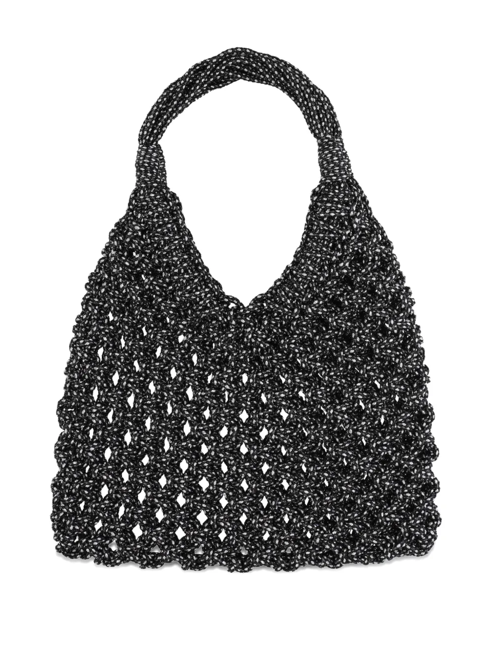 Hibourama maxi Vannifique Lurex tote bag - Zwart