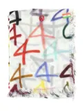 TALKING WALLS graphic-print scarf - White