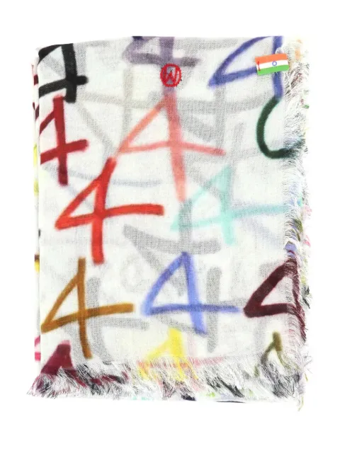 TALKING WALLS graphic-print scarf
