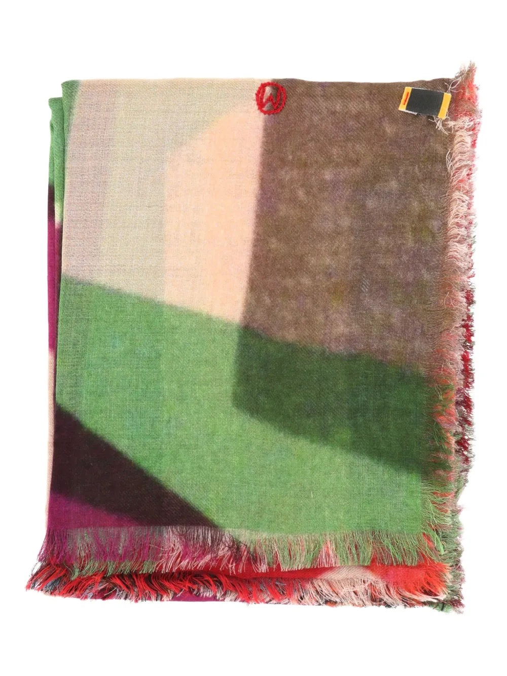 TALKING WALLS geometric-print scarf | Green | Image 1