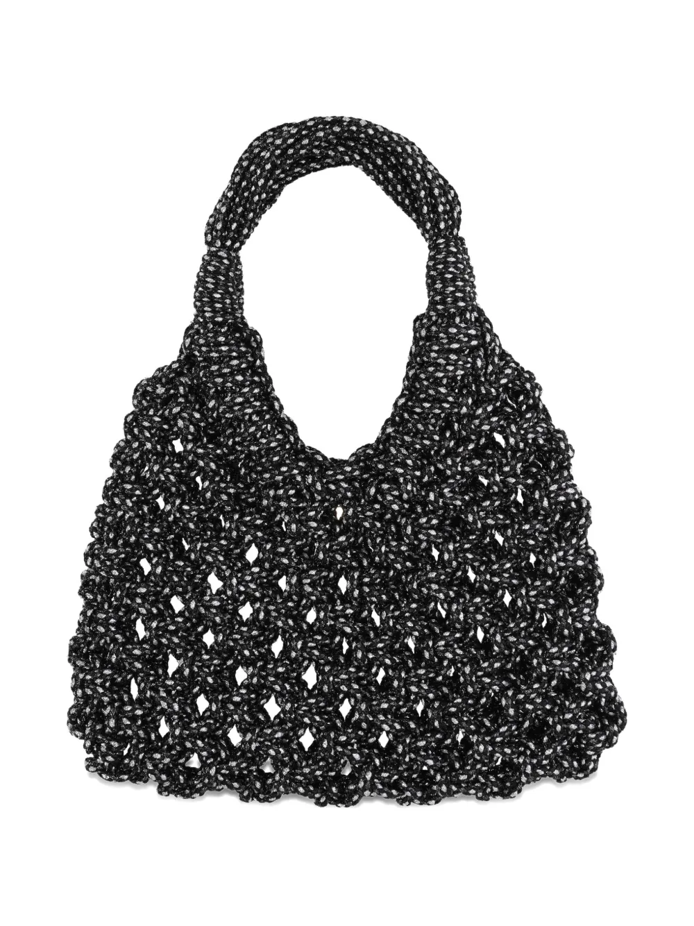 Hibourama big Vannifique Lurex tote bag - Zwart
